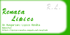 renata lipics business card