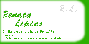 renata lipics business card